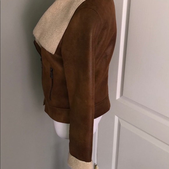 Aqua faux shearling jacket - Picture 6 of 9